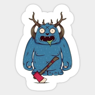 Wendigo Art Sticker